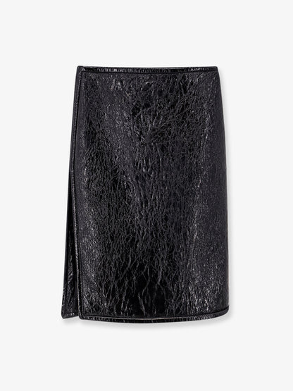 Shiny leather and neoprene skirt thumbnail