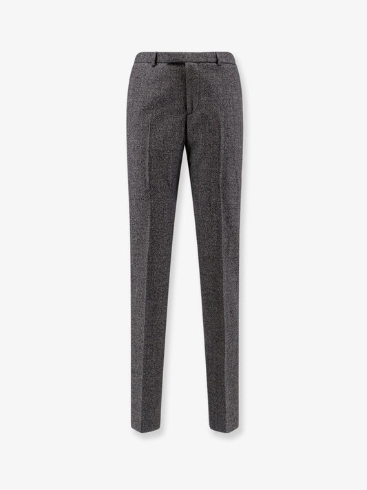 Mouliné wool trousers