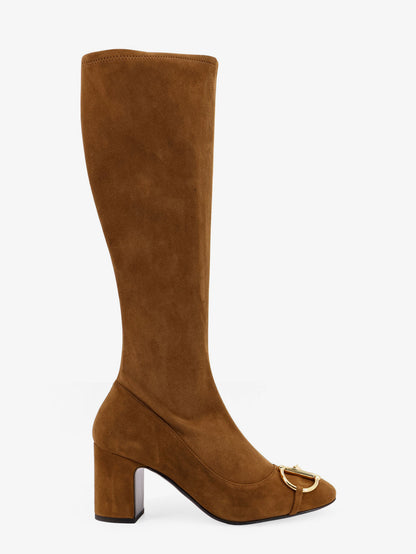 Suede boots with metal Horsebit thumbnail