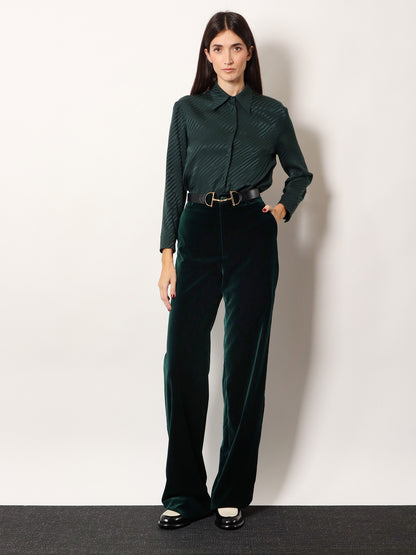 Camicia in seta con motivo diagonale thumbnail