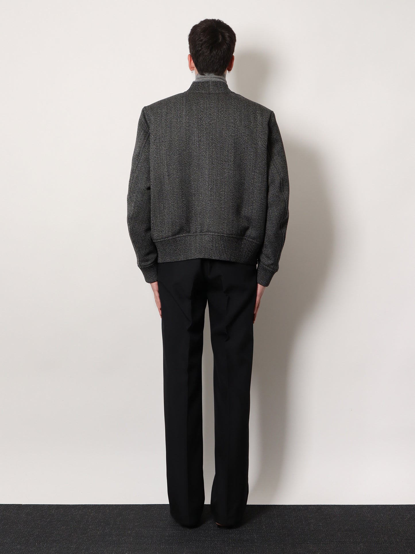 Reversible wool and nylon jacket