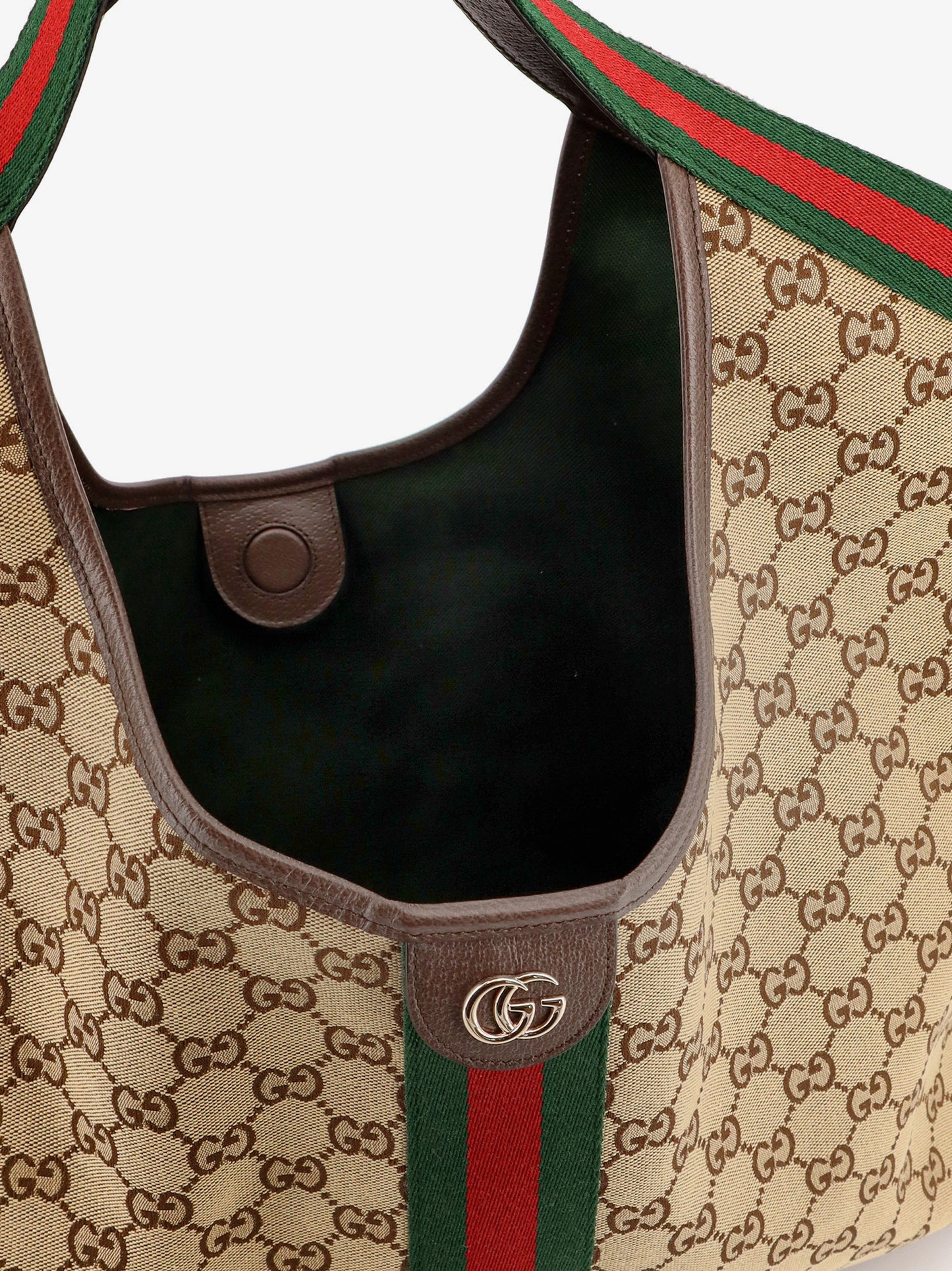 Gucci Giglio GG Supreme Fabric shopping bag