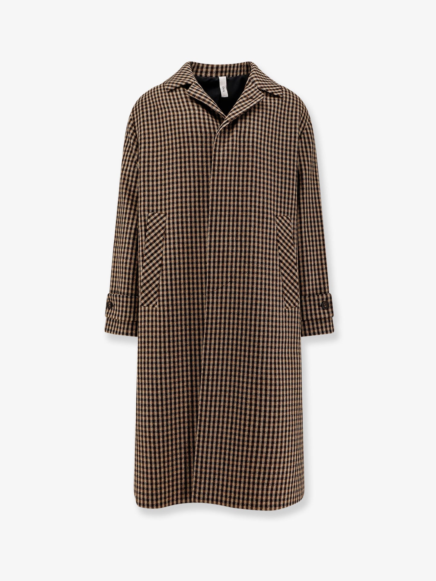 Baia Del Monaco madras wool blend coat