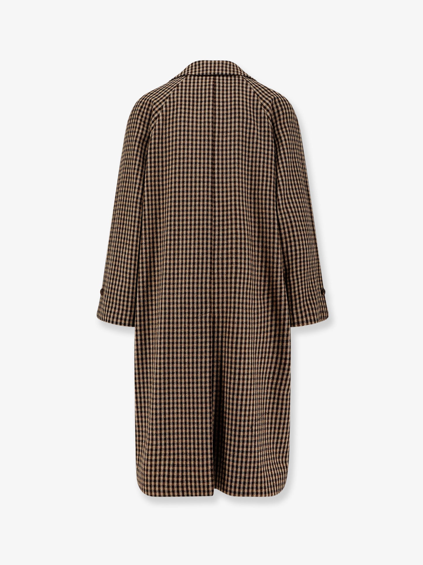 Baia Del Monaco madras wool blend coat