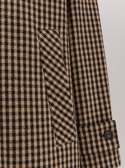 Baia Del Monaco madras wool blend coat thumbnail