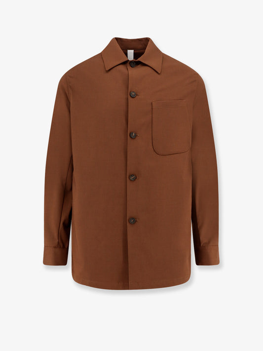 Bari oversized wool blend shirt