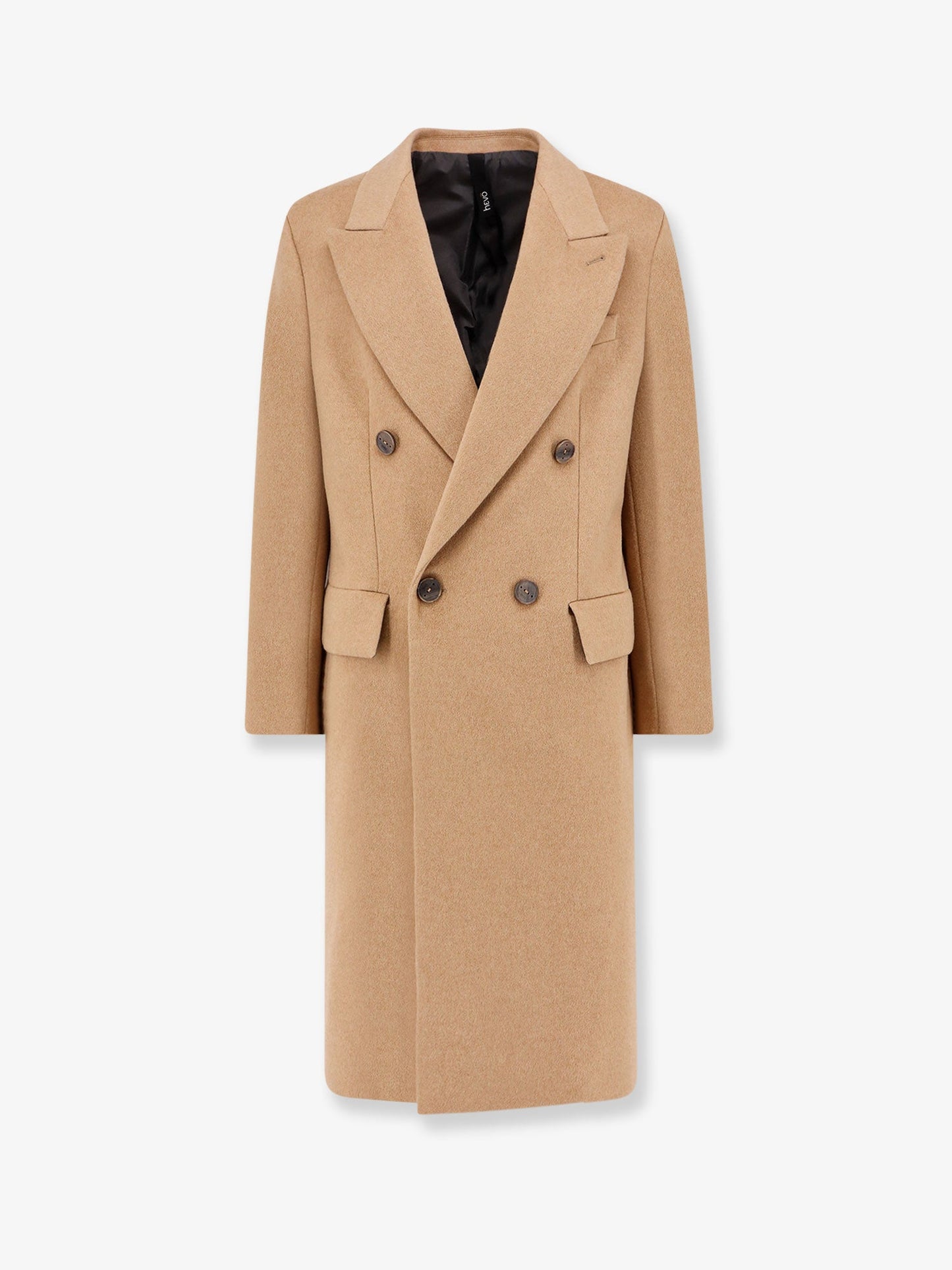 Cashmere coat with satin lining