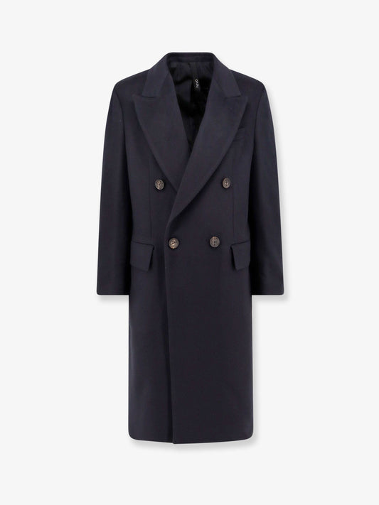 Cashmere coat with satin lining