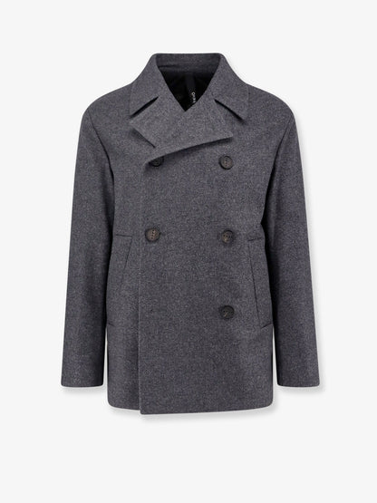 Double-breasted virgin wool blend coat thumbnail