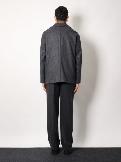 Double-breasted virgin wool blend coat thumbnail