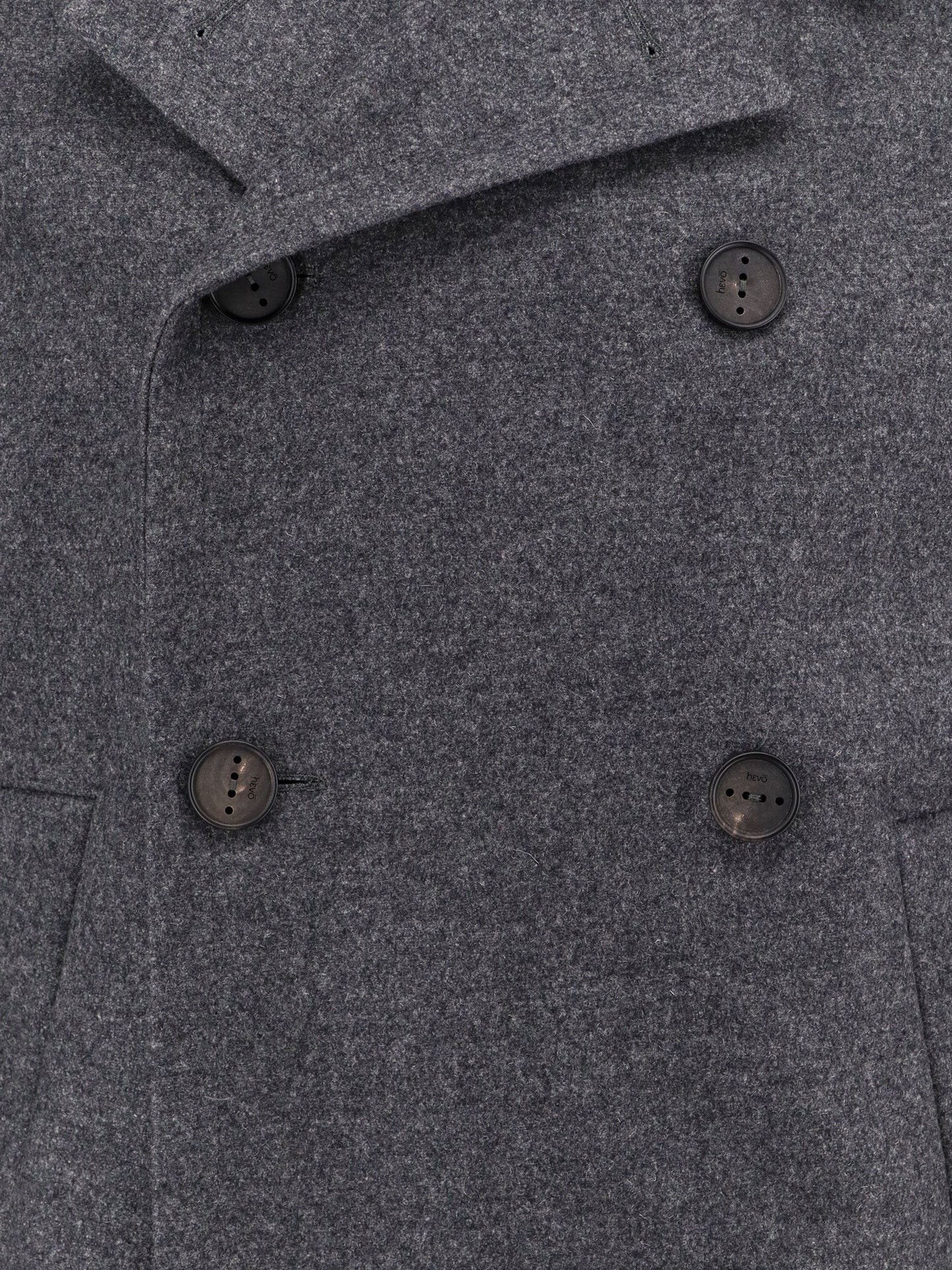 Double-breasted virgin wool blend coat