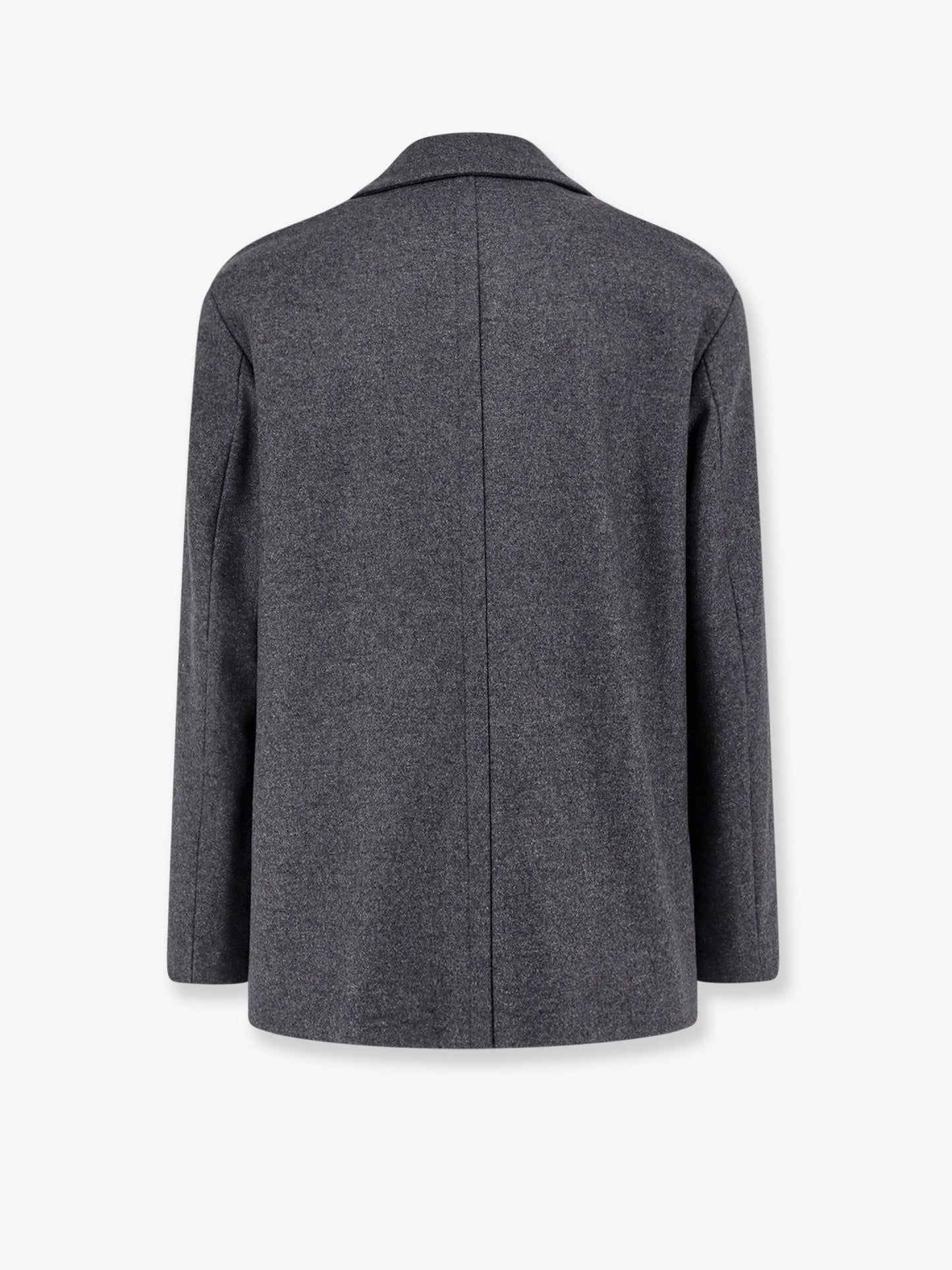 Double-breasted virgin wool blend coat