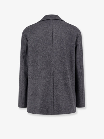 Double-breasted virgin wool blend coat thumbnail