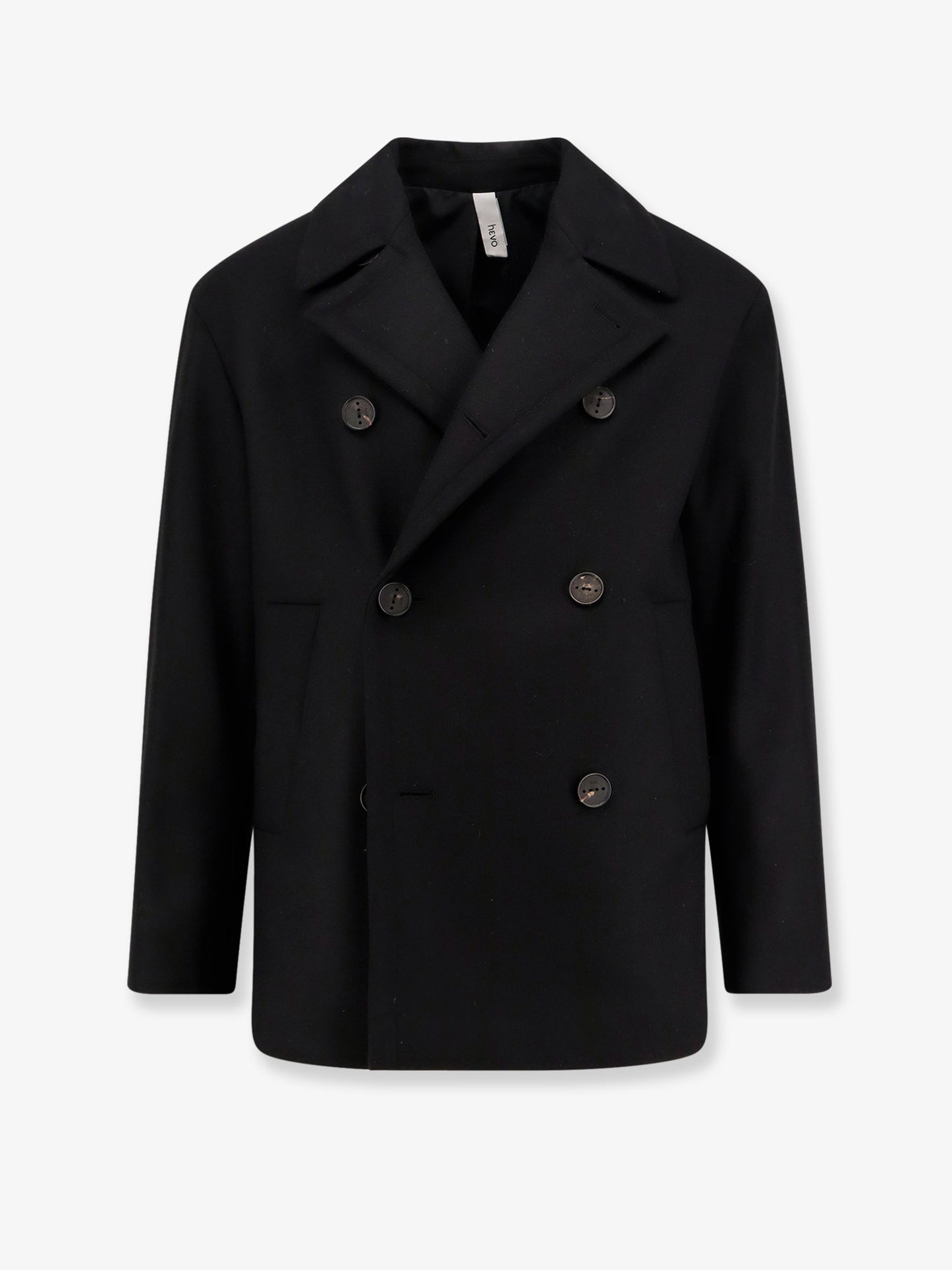 Trani double-breasted wool blend coat