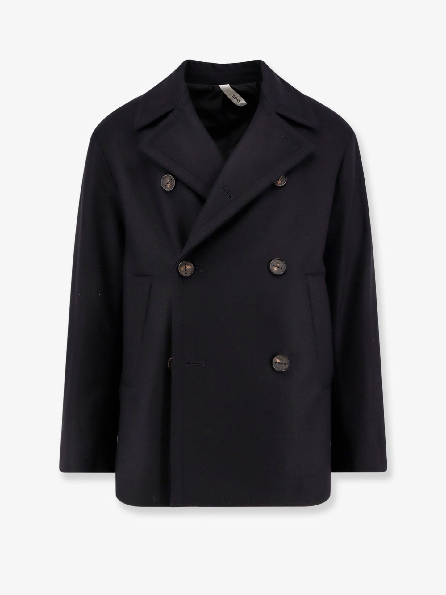 Trani double-breasted wool blend coat