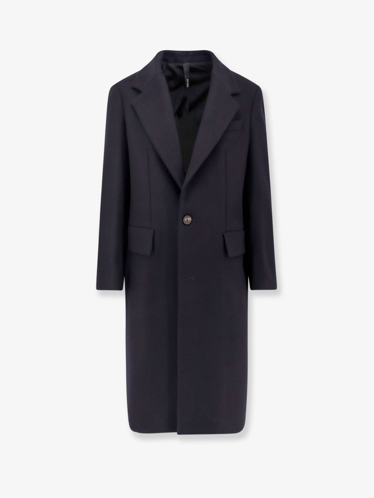 Virgin wool coat with satin lining