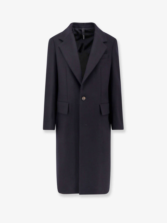 Virgin wool coat with satin lining