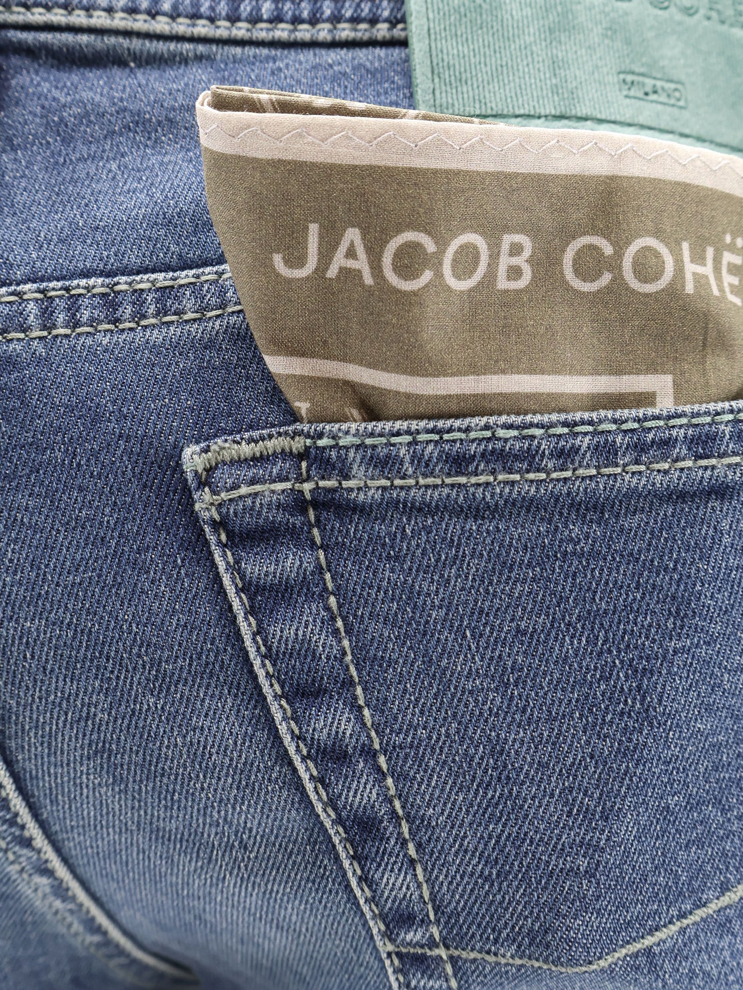 Stretch cotton blend jeans