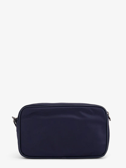 Nylon clutch bag with iconic logo embroidery thumbnail