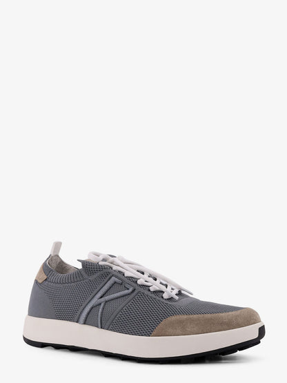 Low-top mesh sneakers with suede profiles thumbnail