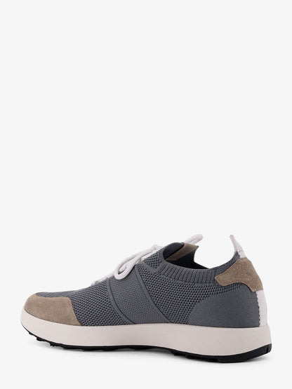 Low-top mesh sneakers with suede profiles thumbnail