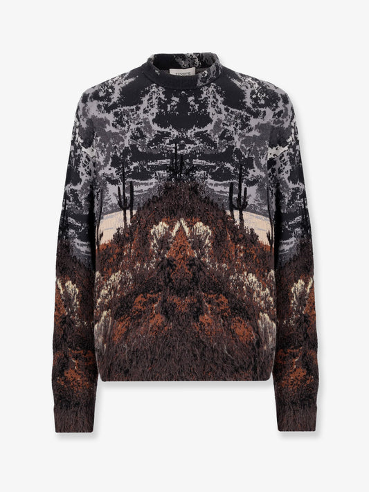 Cotton and wool sweatshirt