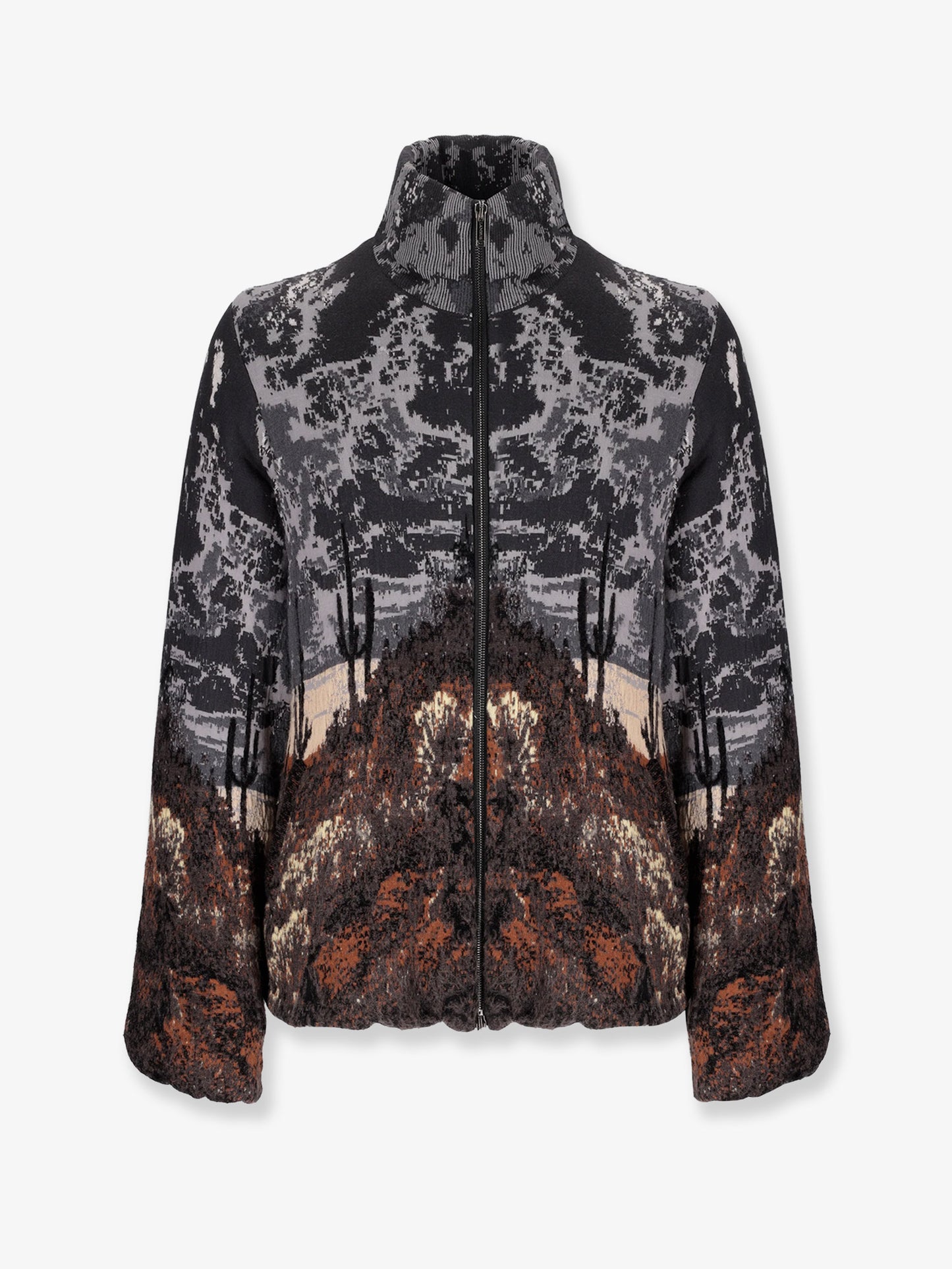 Knitted cotton and wool jacket