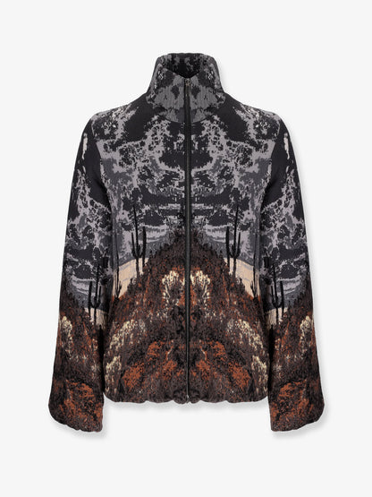 Knitted cotton and wool jacket thumbnail