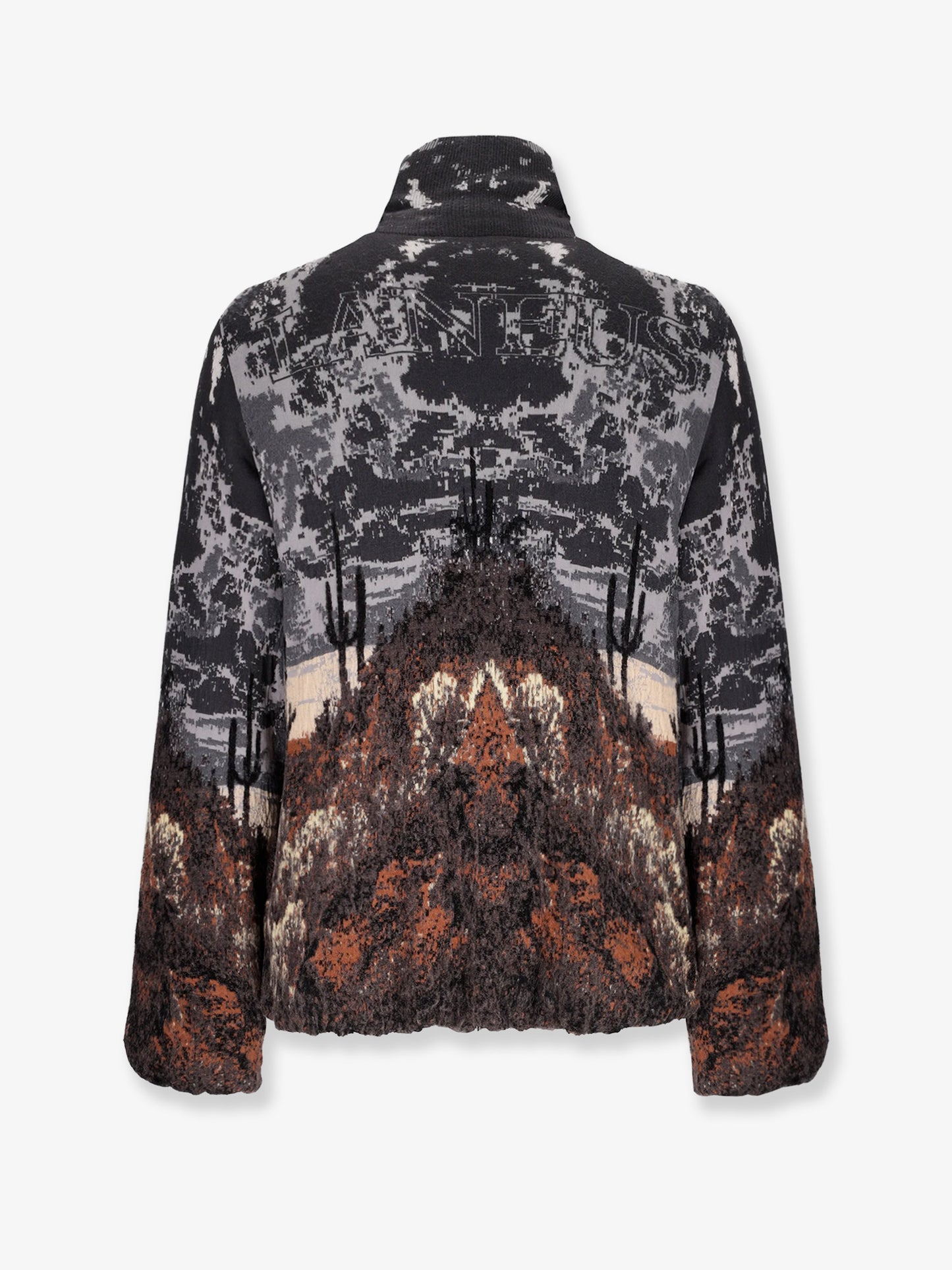 Knitted cotton and wool jacket