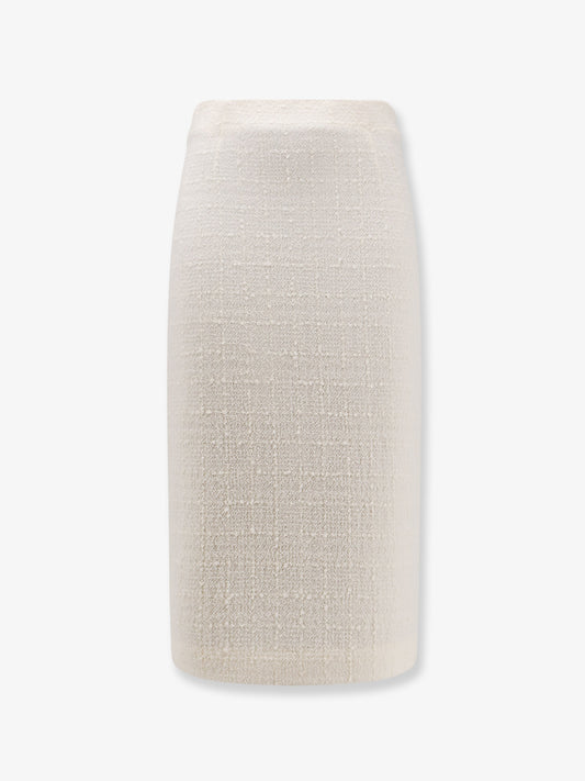 Blainef bouclé wool midi skirt