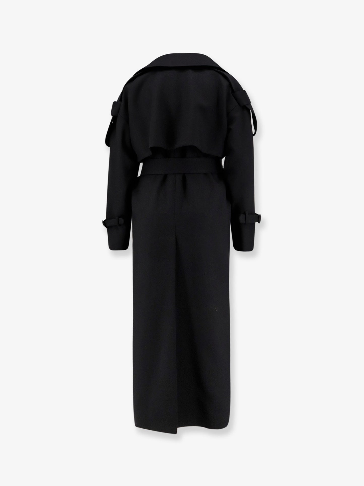 Funboy pure virgin wool trench with iconic brooch