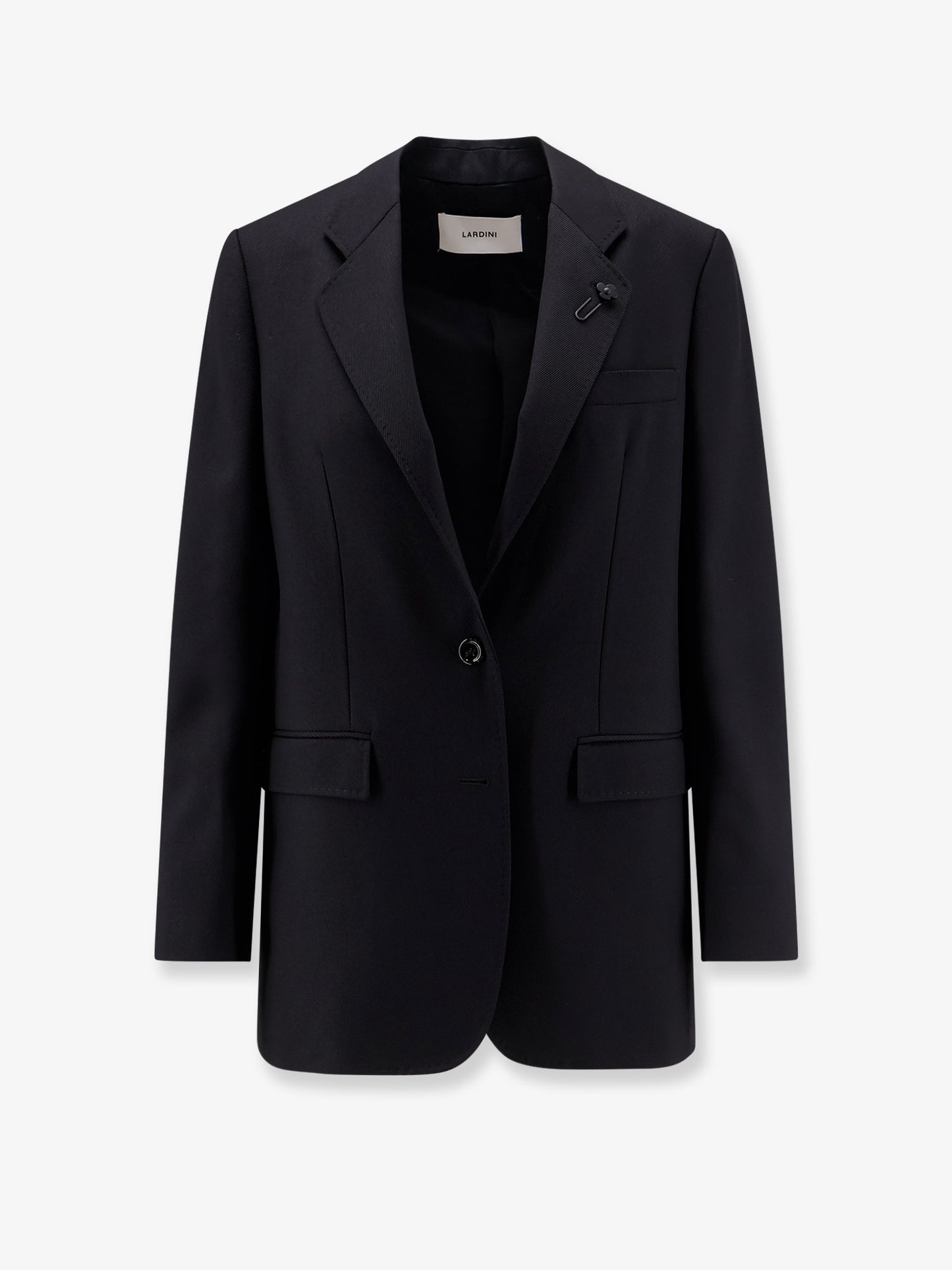 Virgin wool blazer with iconic brooch