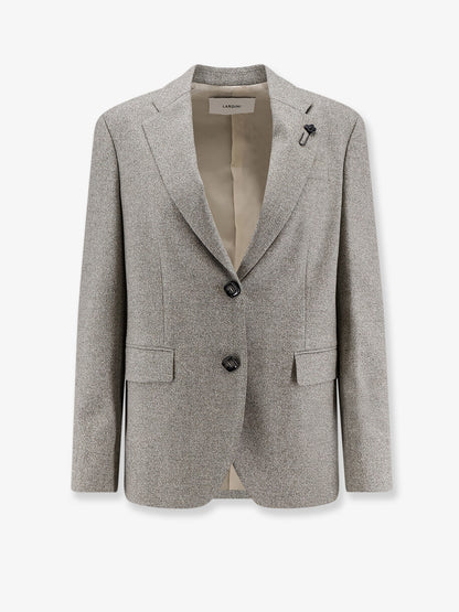 Single-breasted virgin wool and viscose blazer thumbnail