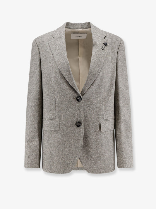 Single-breasted virgin wool and viscose blazer