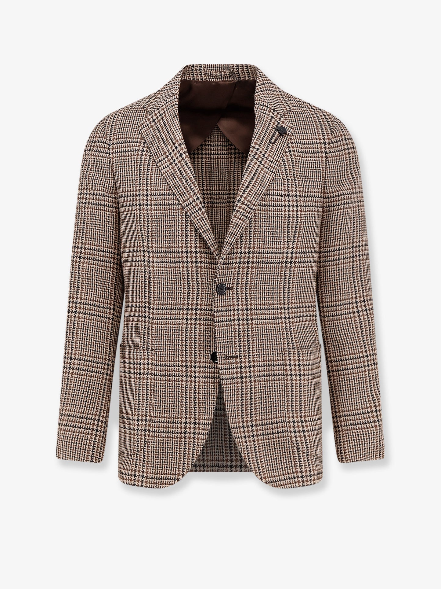 Madras wool blend blazer