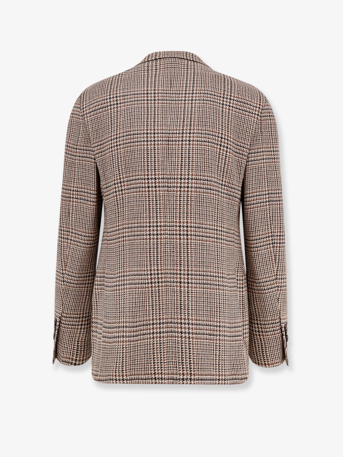 Madras wool blend blazer