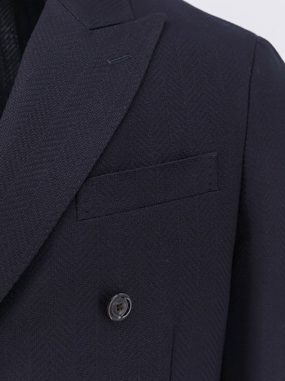 Roma pure virgin wool double-breasted blazer thumbnail