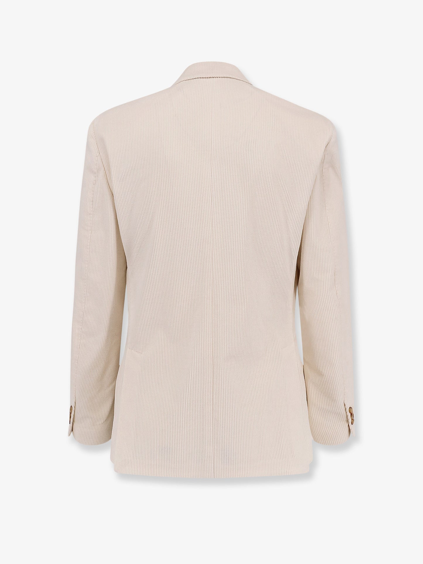 Double-breasted corduroy blazer