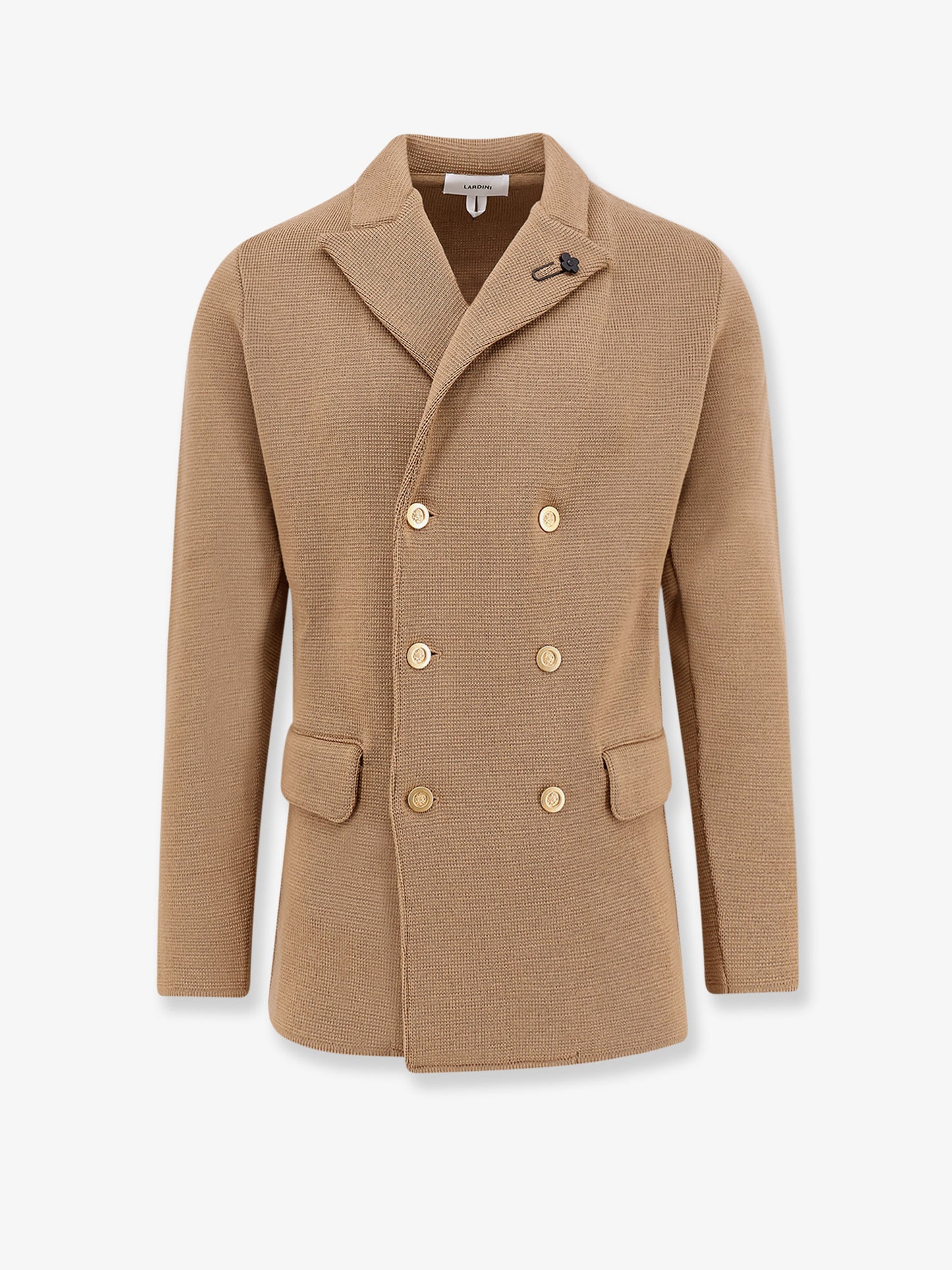 Blazer in maglia con spilla iconica