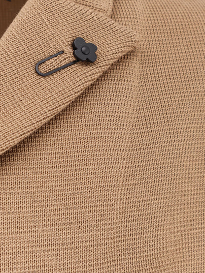 Blazer in maglia con spilla iconica thumbnail