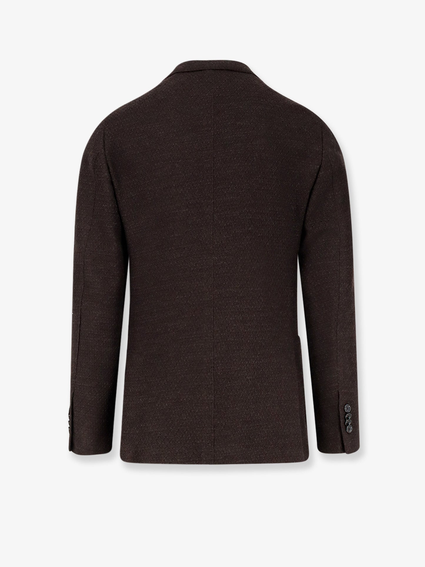 Single-breasted wool and cotton knit blazer