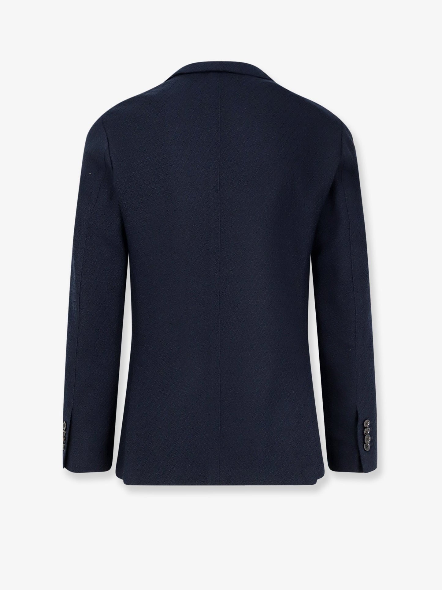 Blazer monopetto in maglia di lana e cotone