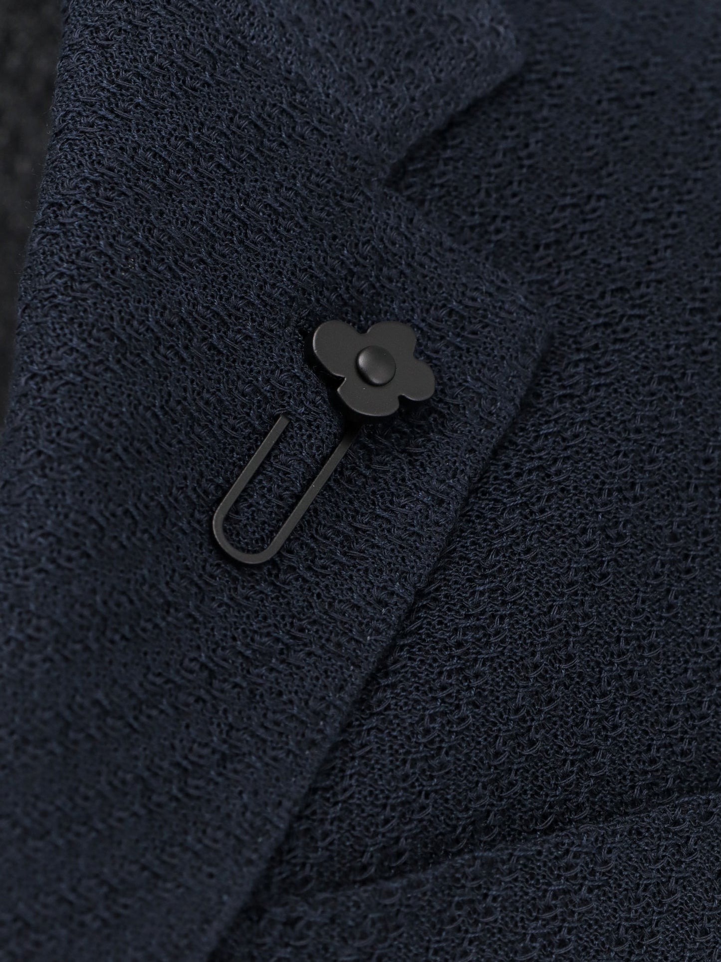 Blazer monopetto in maglia di lana e cotone