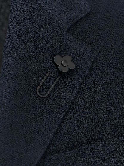 Blazer monopetto in maglia di lana e cotone thumbnail