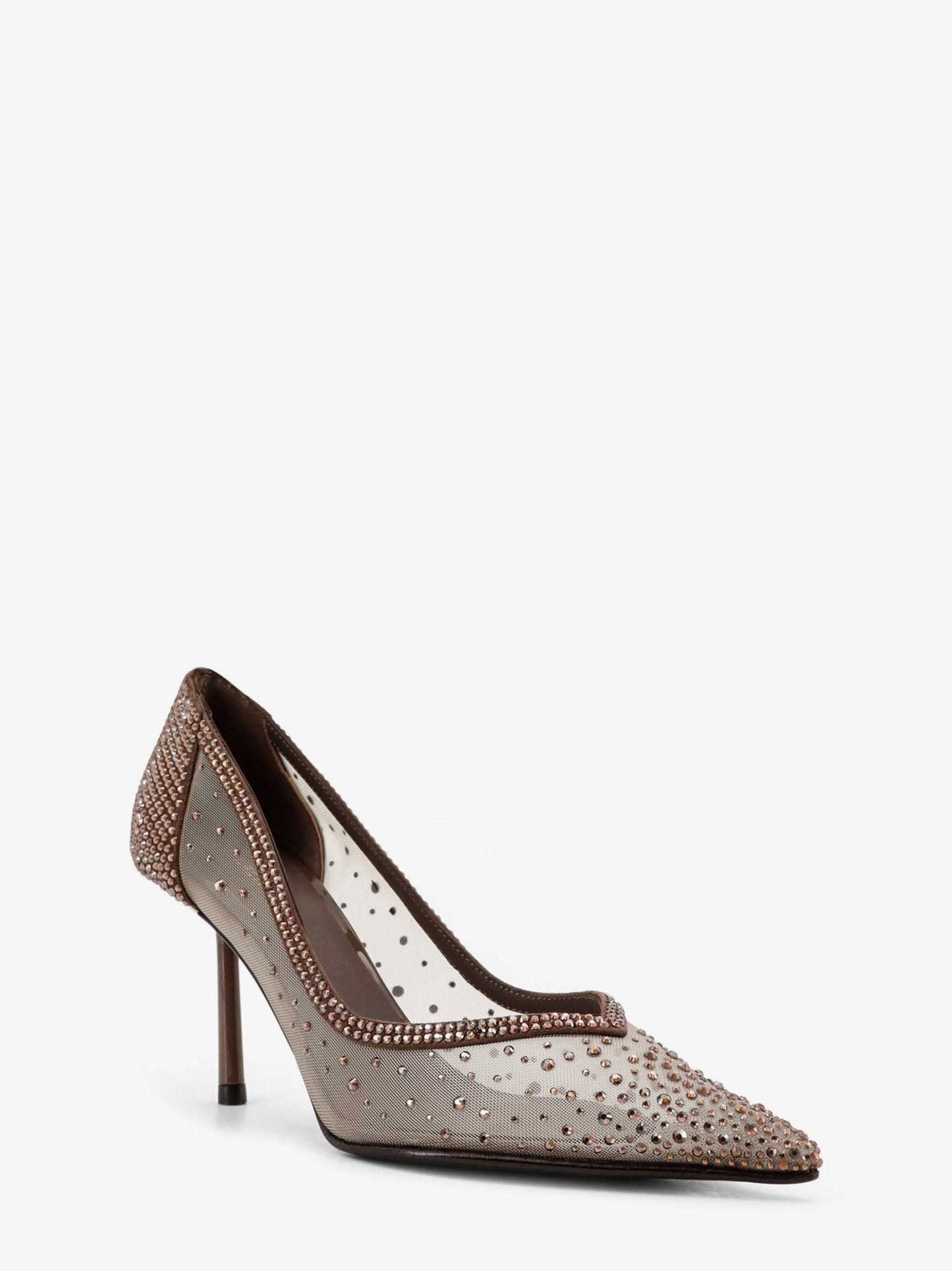 Nicole mesh pumps with rhinestones