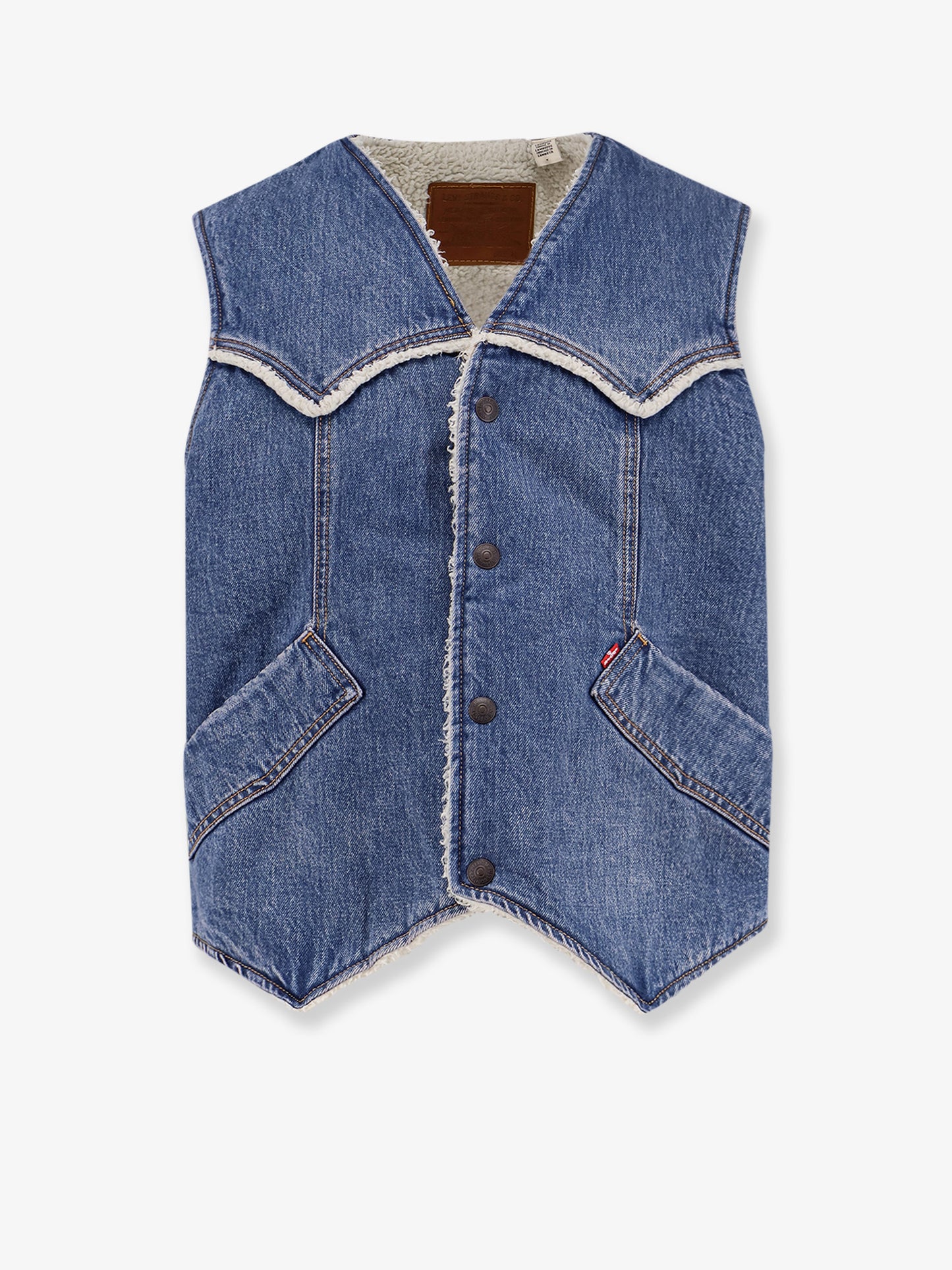 Denim vest with Repreve® lining