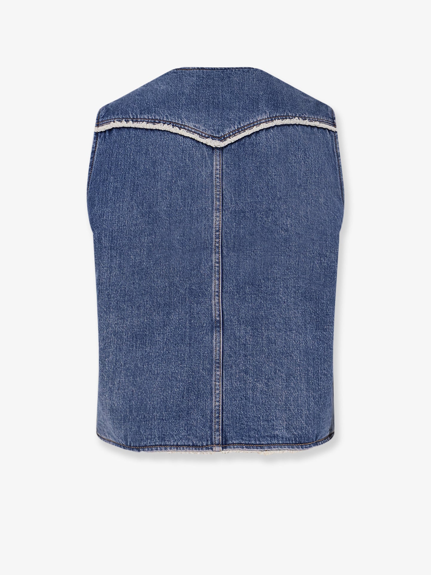 Denim vest with Repreve® lining