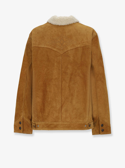 Suede jacket with faux fur lining thumbnail