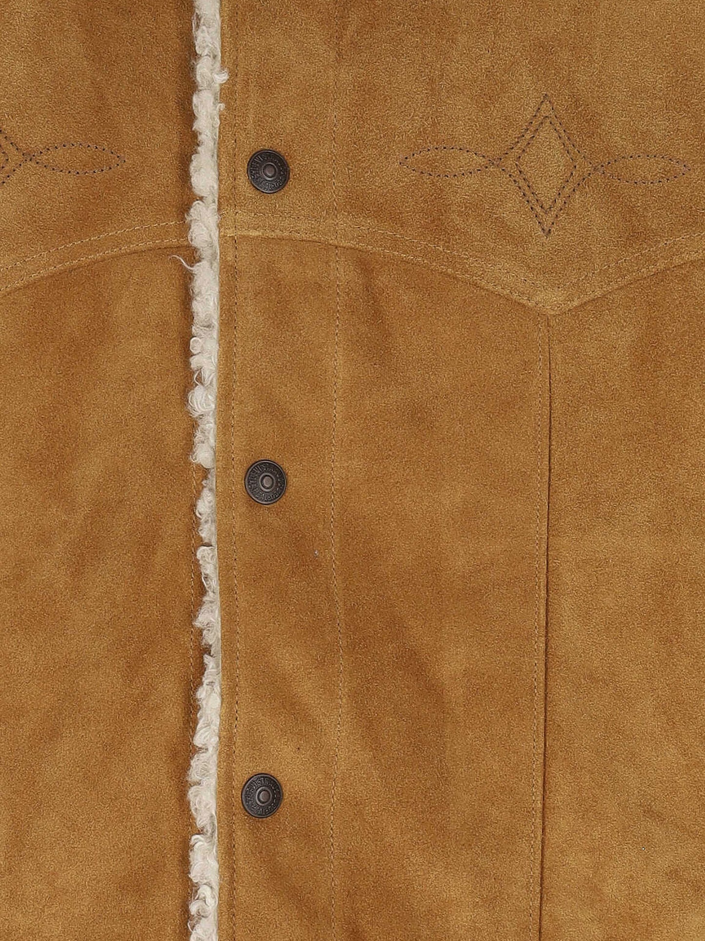 Suede jacket with faux fur lining