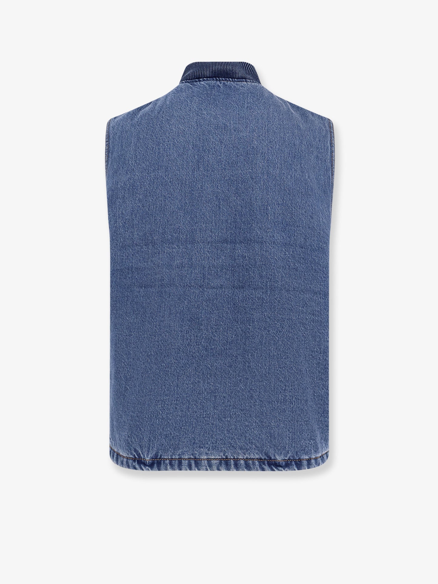 Padded denim vest